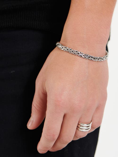 Devata Borobudur Oval Chain Bracelet In Silver