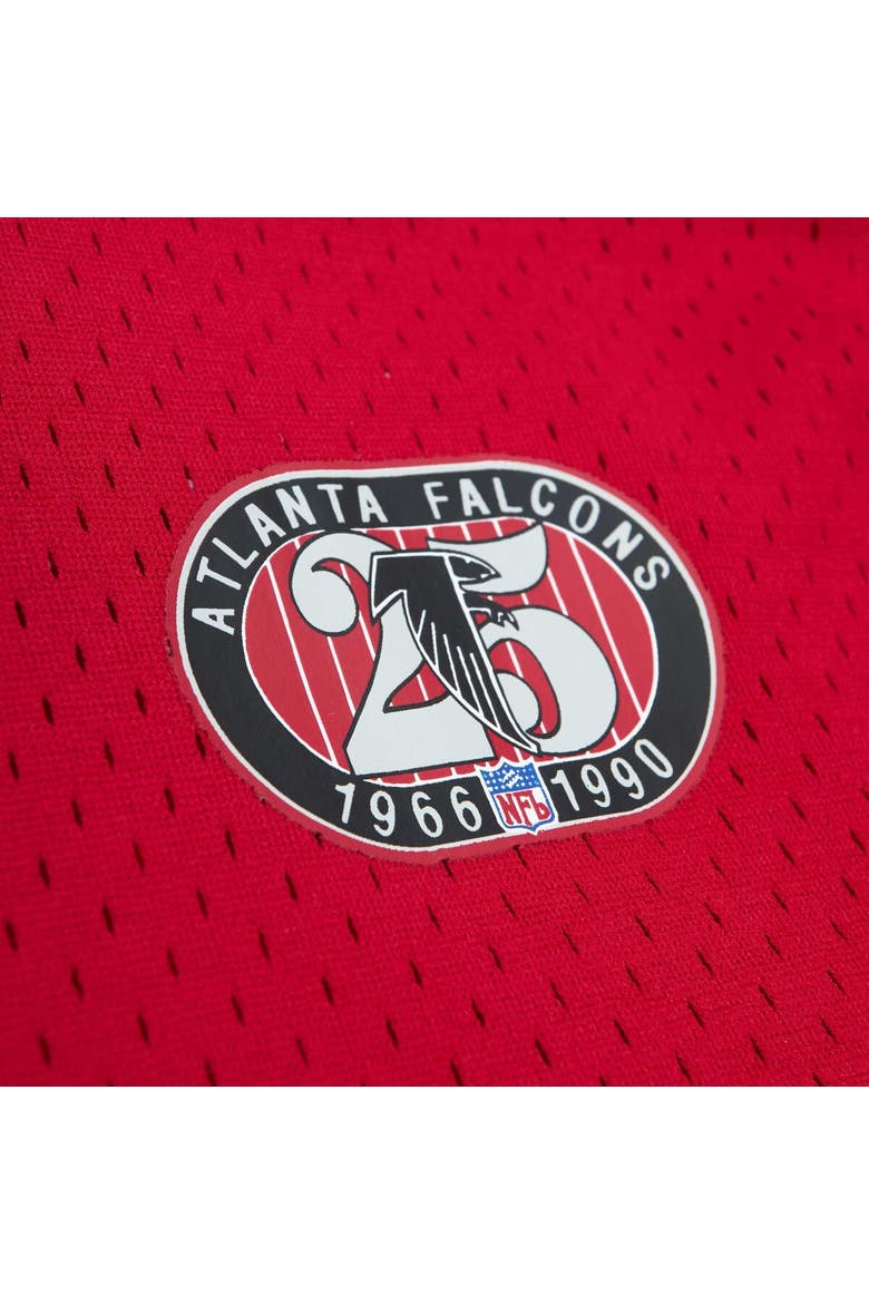 Men's Mitchell & Ness Deion Sanders Red Atlanta Falcons Retired Player Name & Number Mesh Top, Alternate, color, Red