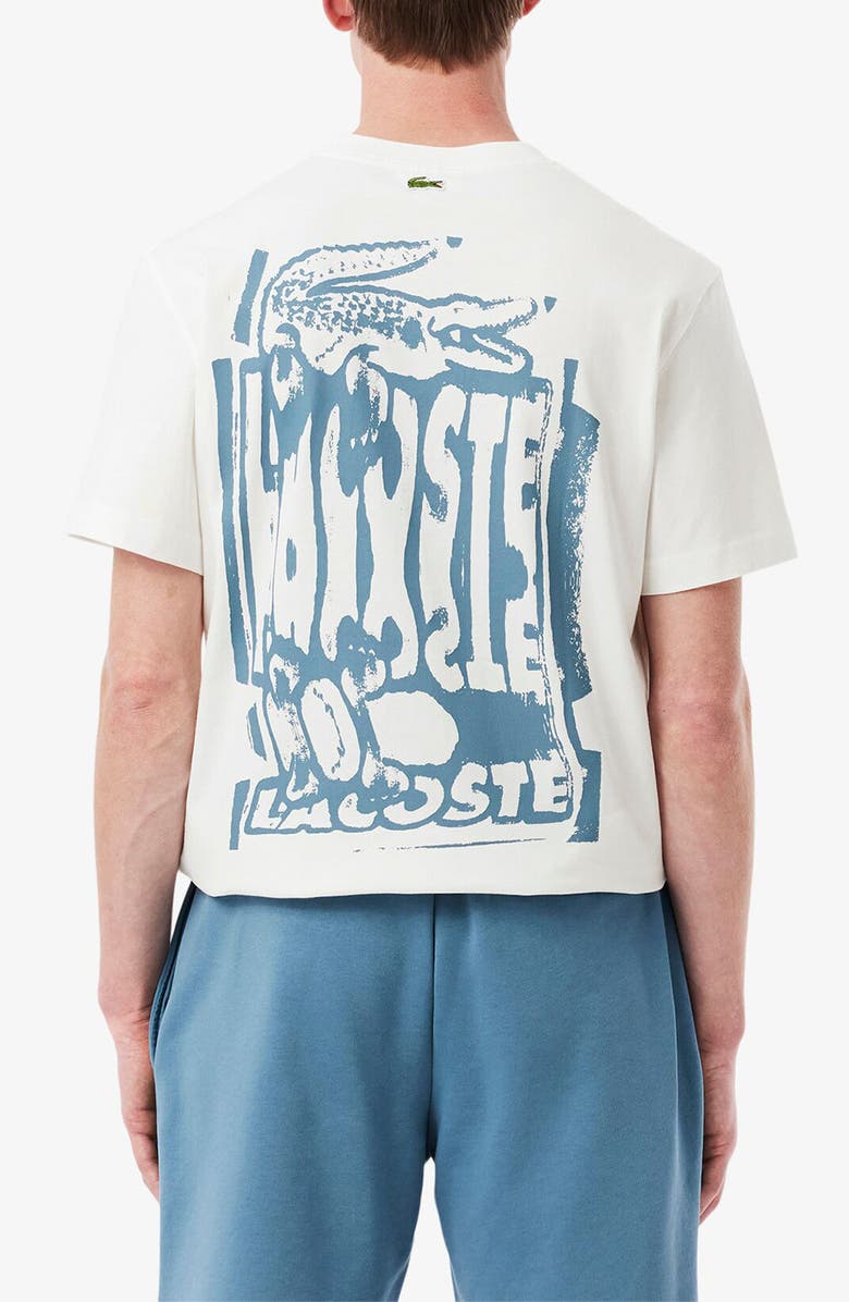 Lacoste Stencil Classic Fit Graphic T-Shirt, Main, color, Cpi Flour/ Limestone