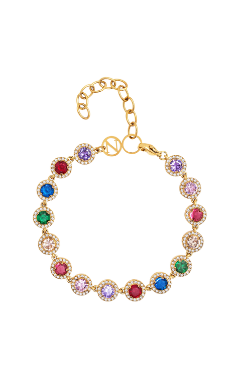Multicolored Cz Tennis Bracelet