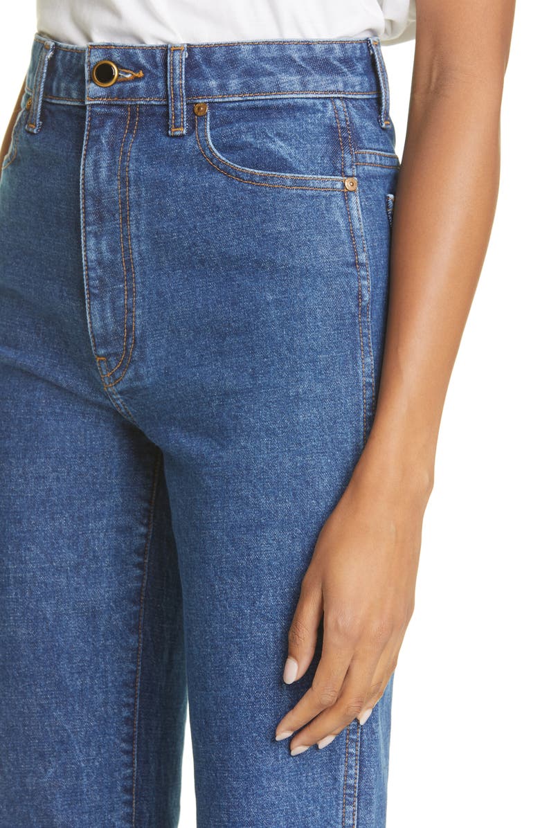Khaite The Danielle High Waist Straight Leg Jeans, Alternate, color, 
