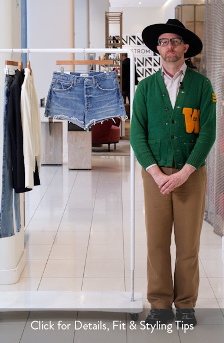 Parker High Waist Denim Cutoff Shorts, sales video thumbnail