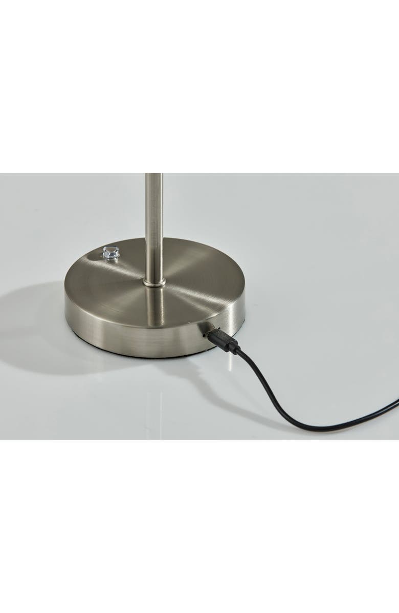 ADESSO LIGHTING Tommy Cordless LED Lamp, Alternate, color, Brushed Steel