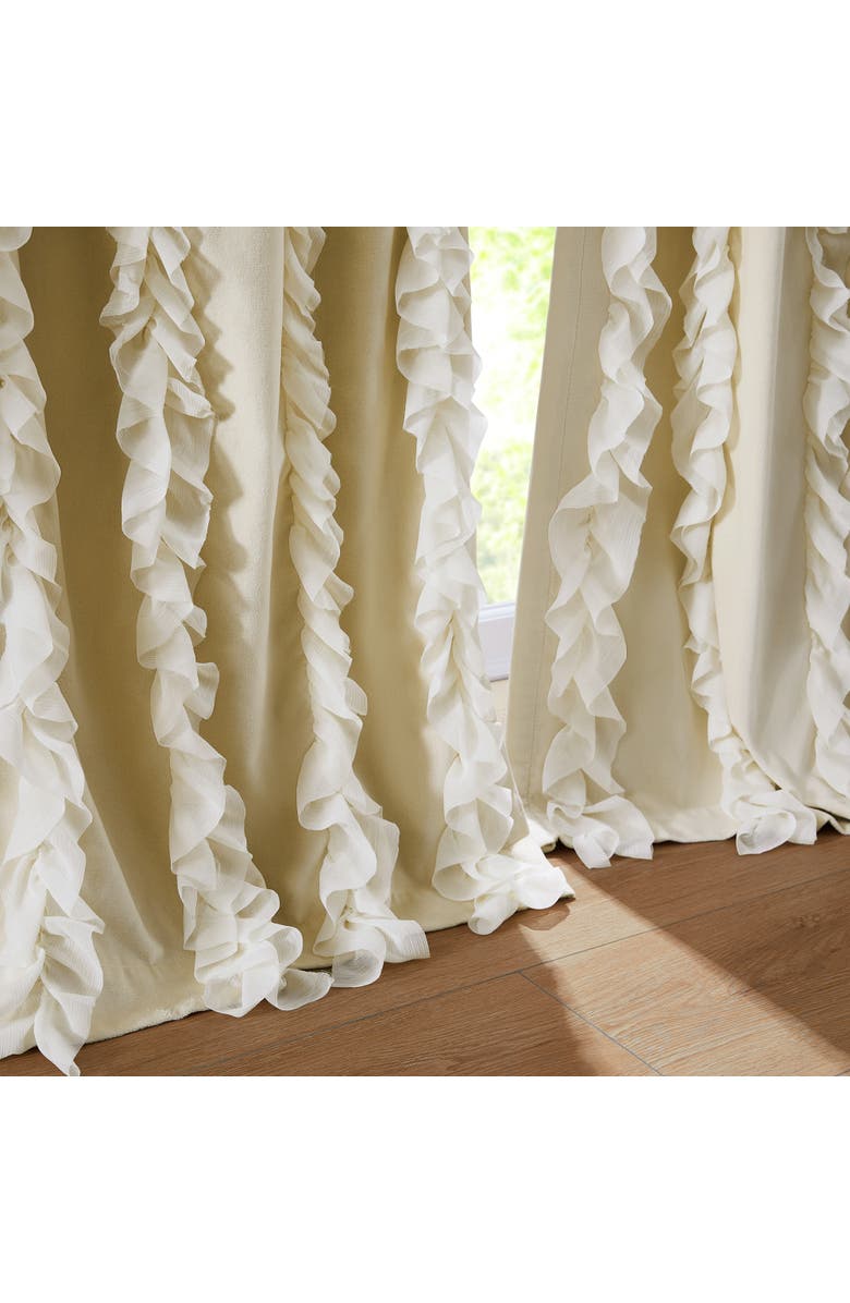 Chuks Collins x Lush Decor Verdant Path Cotton Blackout Window Panel, Alternate, color, Cream