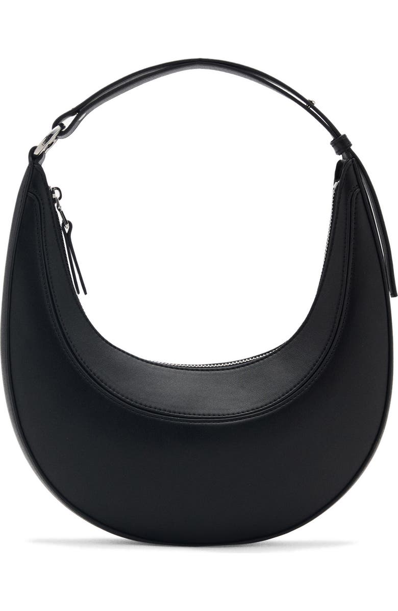 MANGO Oval Faux Leather Shoulder Bag, Main, color,