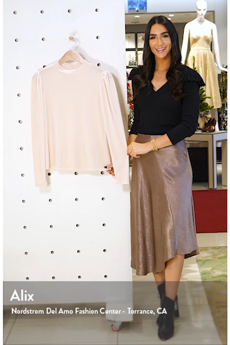 Puff Shoulder Velour Top video