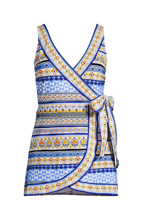 LANDS' END LANDS' END SIDE TIE MINI SWIM DRESS SWIMSUIT
