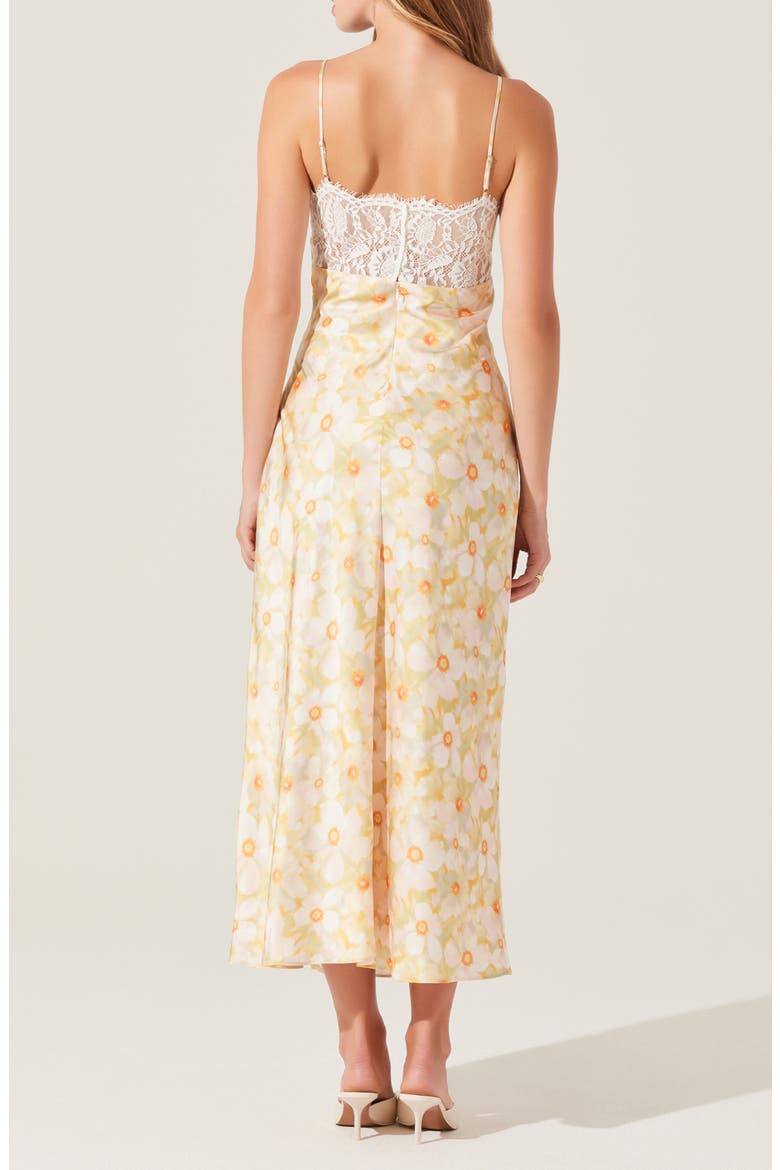 Ivanna Floral Slipdress, Alternate, color, YELLOW GREEN FLORAL