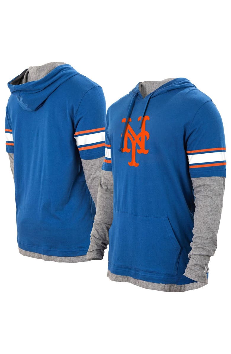 New Era Men's New Era Royal New York Mets Twofer Pullover Hoodie, Alternate, color, 