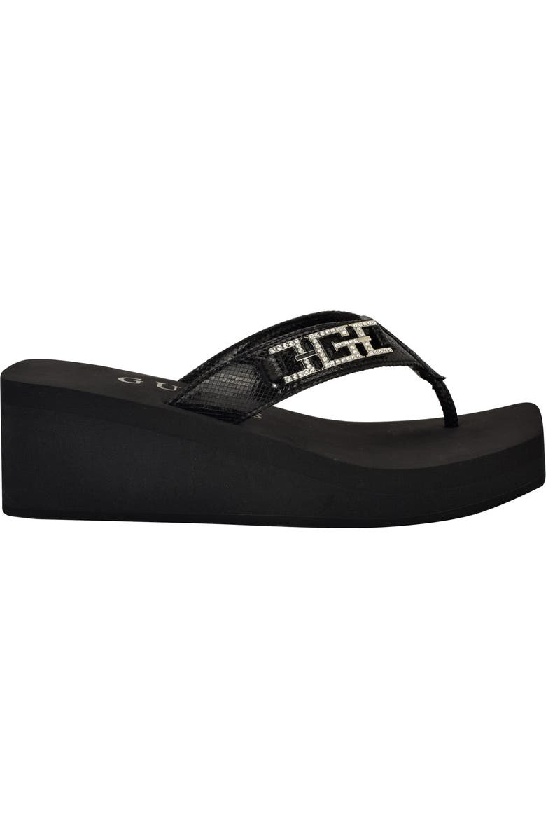 GUESS Elowen Platform Wedge Flip Flop, Alternate, color,