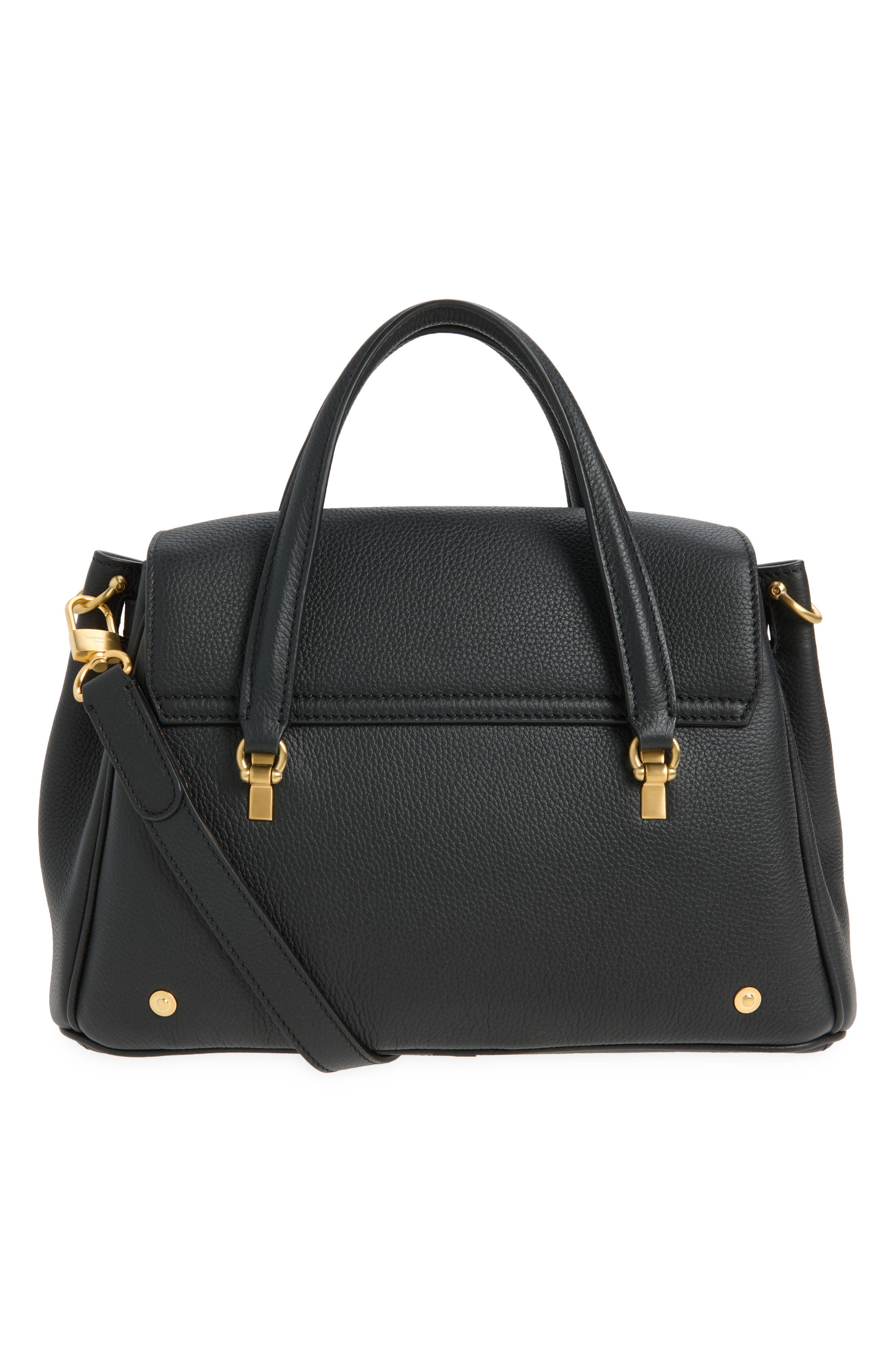 Thom Browne Small Bolton Soft Pebble Grain Leather Top Handle Bag