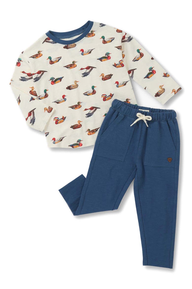 Decoy Ducks Long Sleeve Graphic T-Shirt & Knit Pants Set, Main, color, CAMI LACE