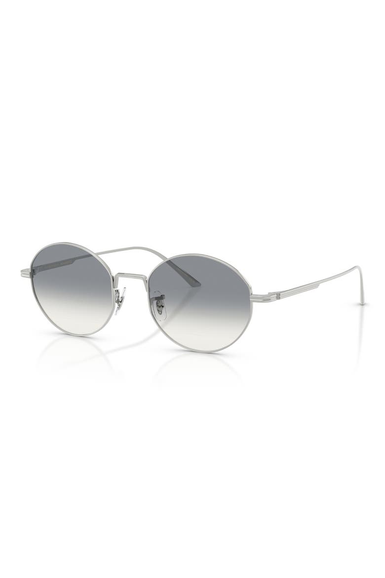 50mm Khaite Round Sunglasses, Alternate, color, SILVER / GREY GRADIENT