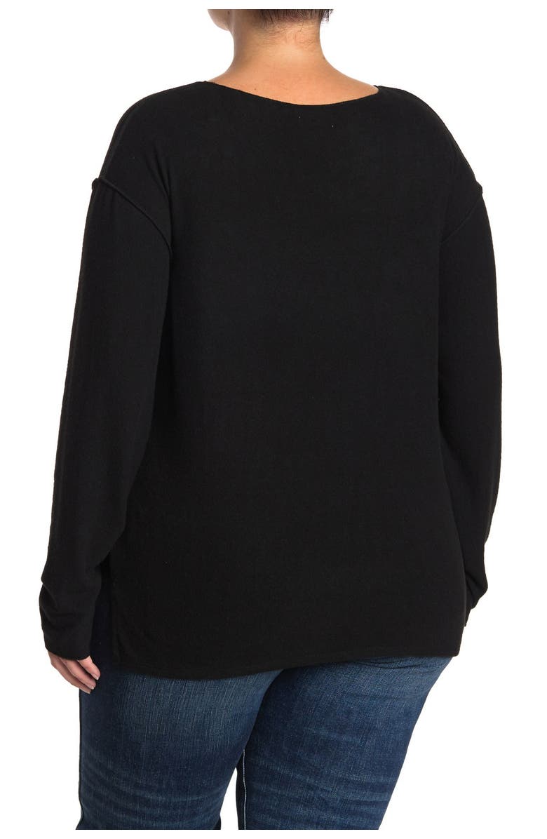 Sweet Romeo Exposed Seam Crew Neck Sweater, Main, color,