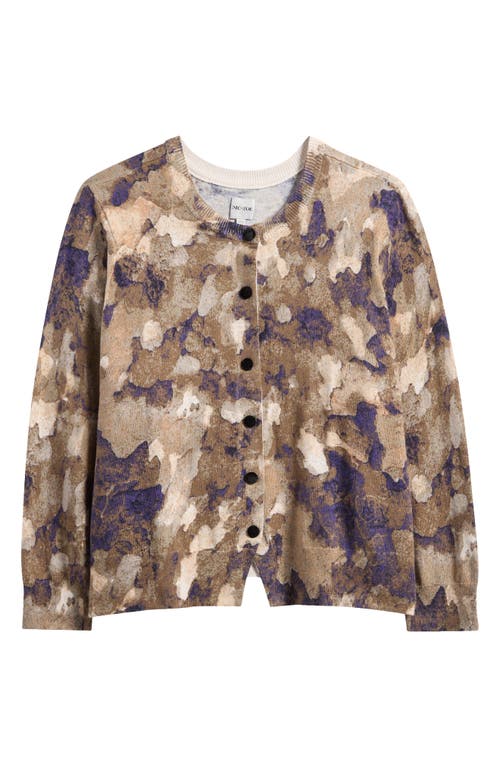 Nic + Zoe Nic+zoe Femme Camo Cardigan In Indigo Multi
