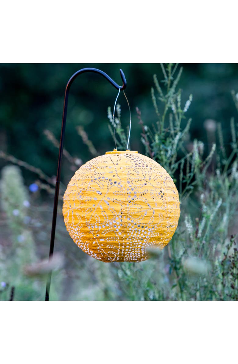 Allsop Home & Garden Soji Stella - Monstera Solar Lantern, Alternate, color, Porcelain White