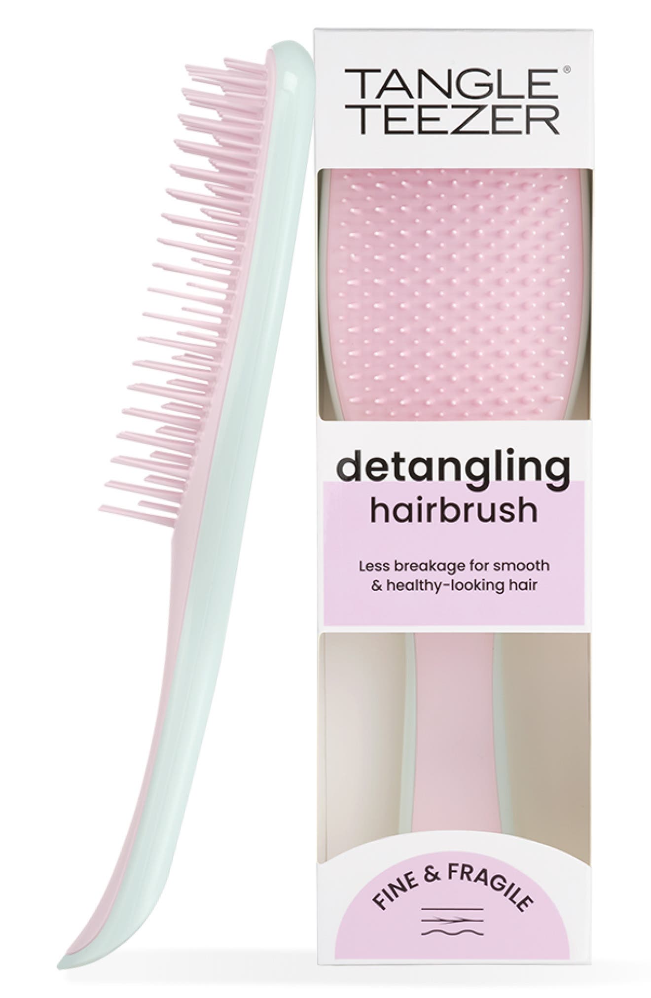 Tangle Teezer Ultimate Detangler Hairbrush for Fine & Fragile in Baby Pink /Mint at Nordstrom