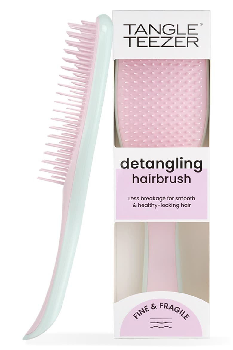 Ultimate Detangler Hairbrush for Fine & Fragile, Main, color, BABY PINK / MINT