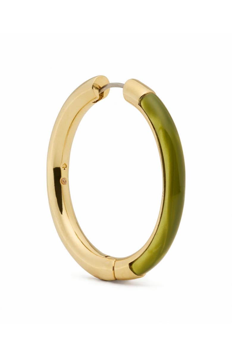 Kate Spade New York interlock hoop earrings, Alternate, color, Light Green