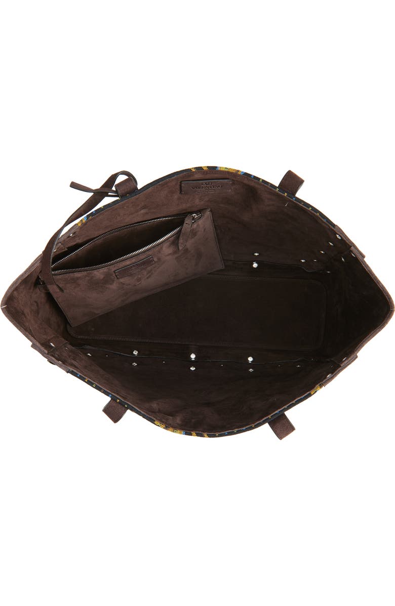 Valentino Garavani Large Nellcôte Studded Tote, Alternate, color, Rcb Testa Di Moro Multi
