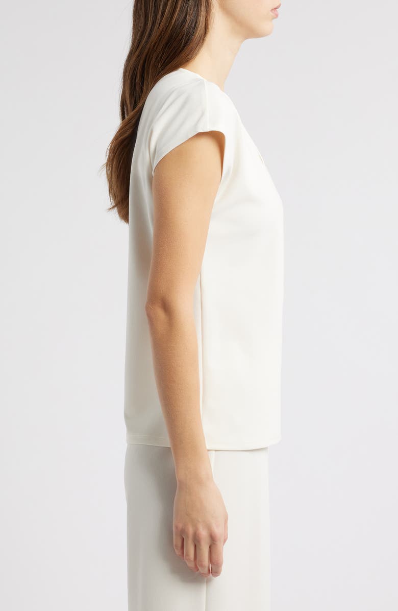 Anne Klein Cool Crepe V-Neck Top, Alternate, color, 