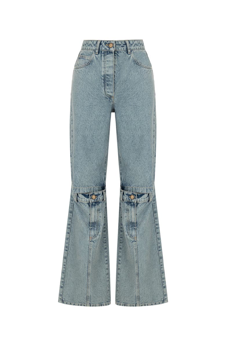 Nocturne Open-Knee Wide Leg Jeans, Alternate, color,