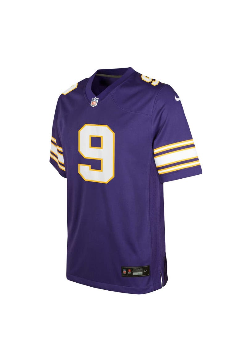 Youth Nike J.J. McCarthy Purple Minnesota Vikings Classic Alternate Player Game Jersey, Alternate, color, Purple