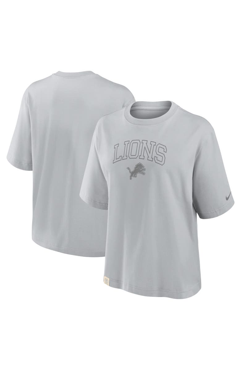 Nike Women's Nike Gray Detroit Lions Glory Arch Boxy T-Shirt, Alternate, color, Gray