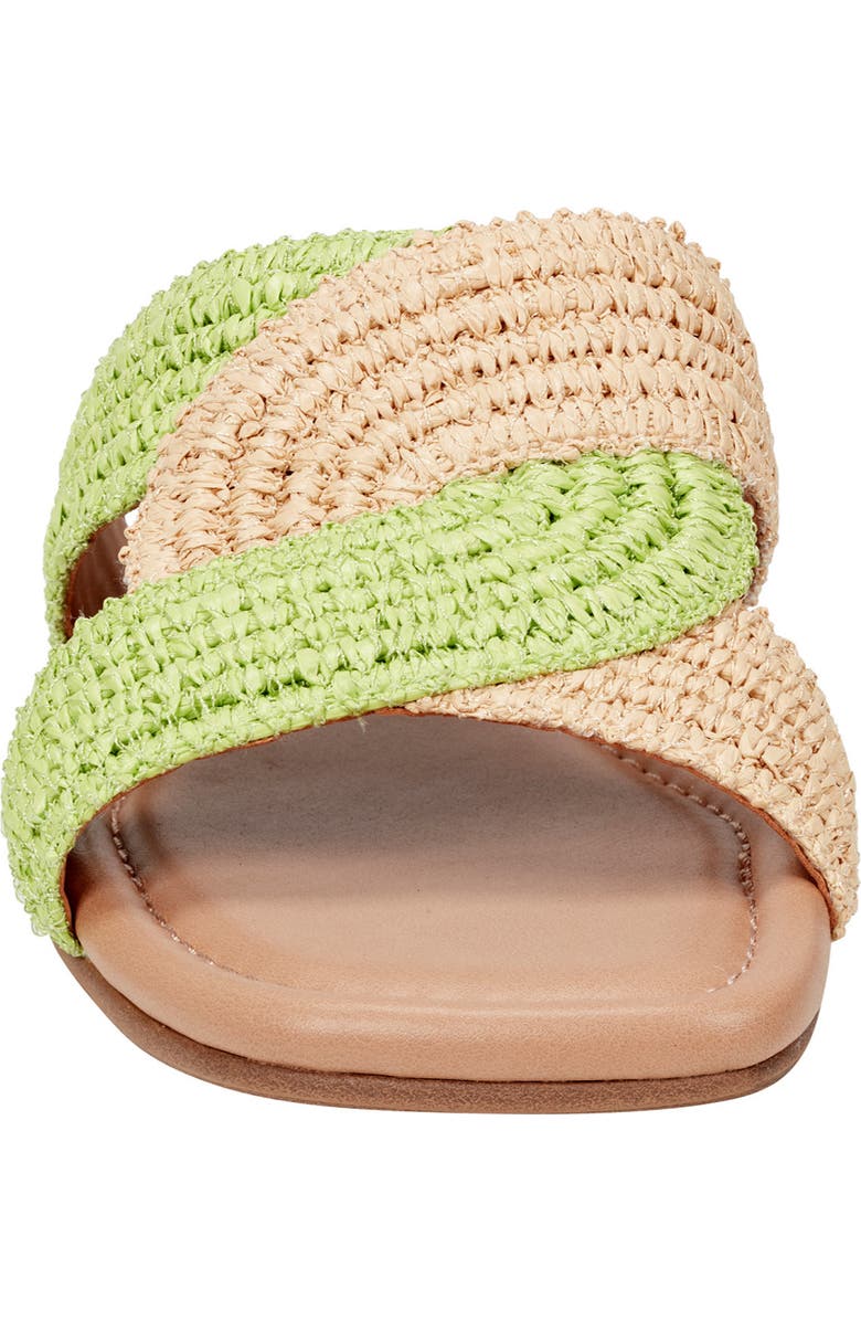 Marc Fisher LTD Navie Slide Sandal, Alternate, color, Green/ Natural