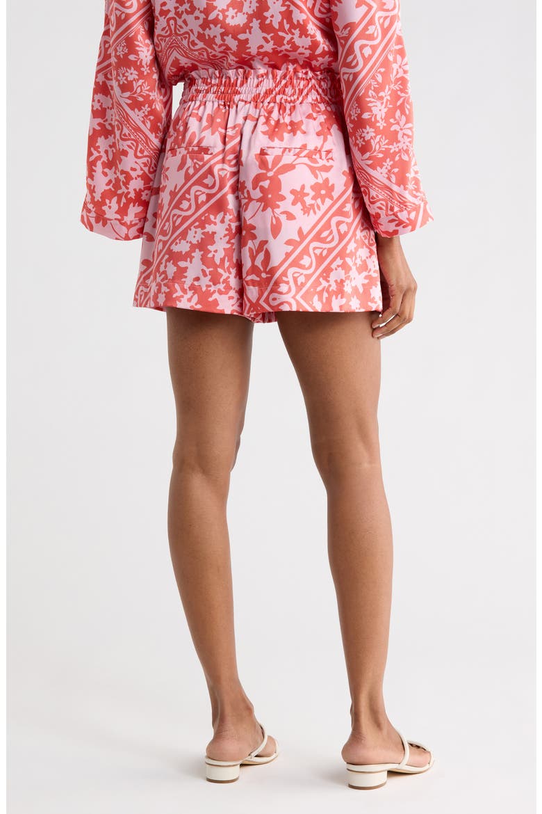 Belen Paperbag Shorts, Alternate, color, PINK TILE