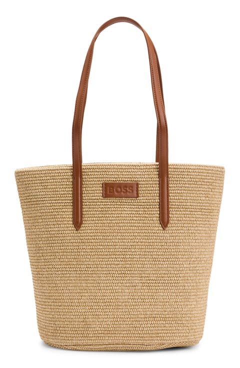 Palmah Faux Raffia Tote