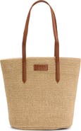 BOSS Palmah Faux Raffia Tote
