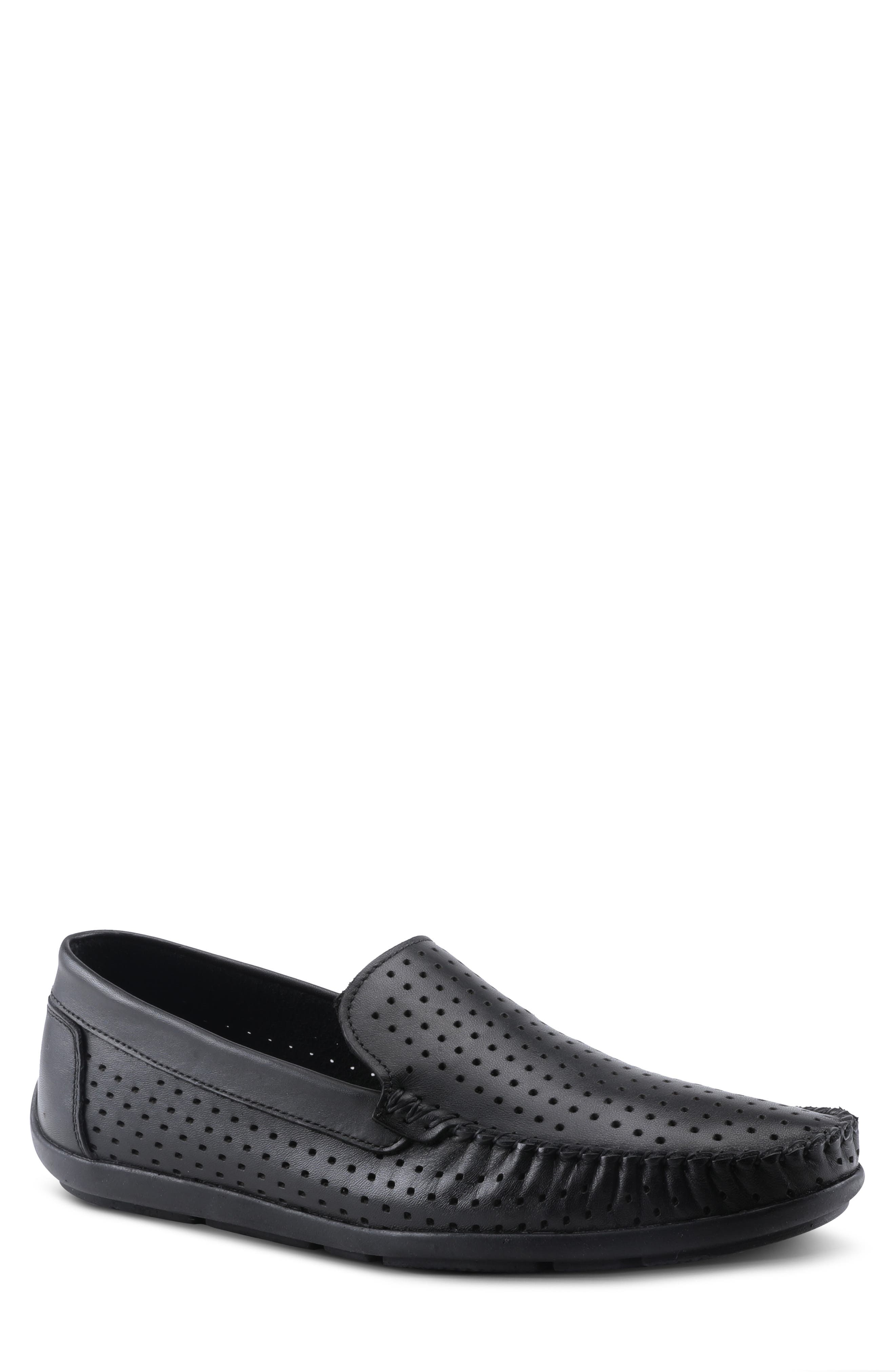 Spring Step Crispin Leather Loafer, Main, color, Black