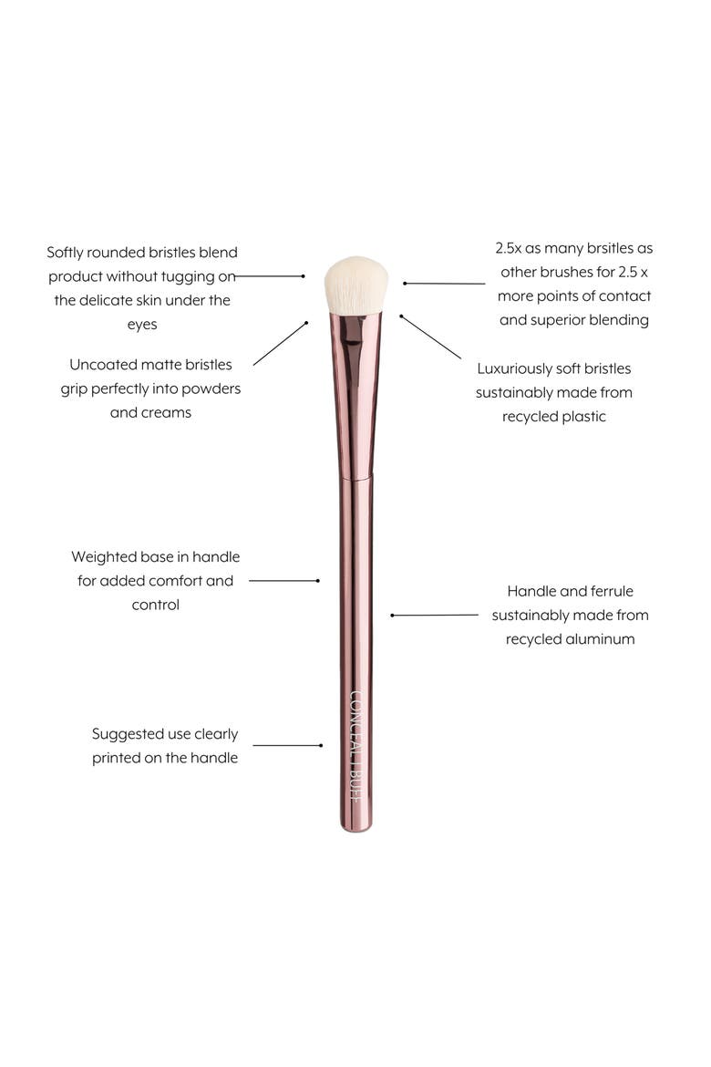 Sustainable Luxury Conceal/Buff Brush, Alternate, color, ROSE GOLD