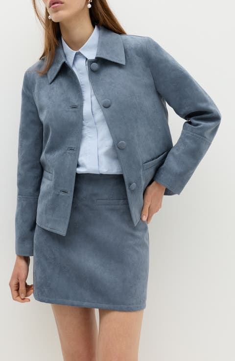 Faux Suede Jacket