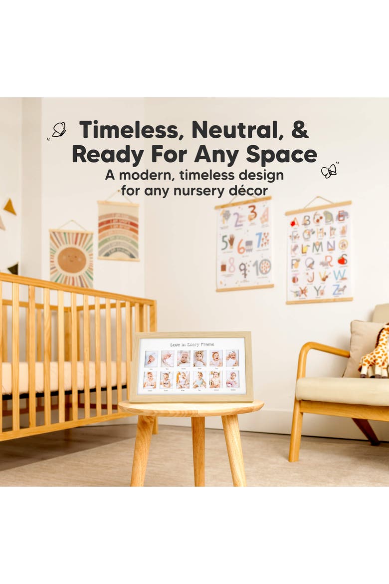 Nova Baby's First Year Picture Frame, Alternate, color, Ash Wood
