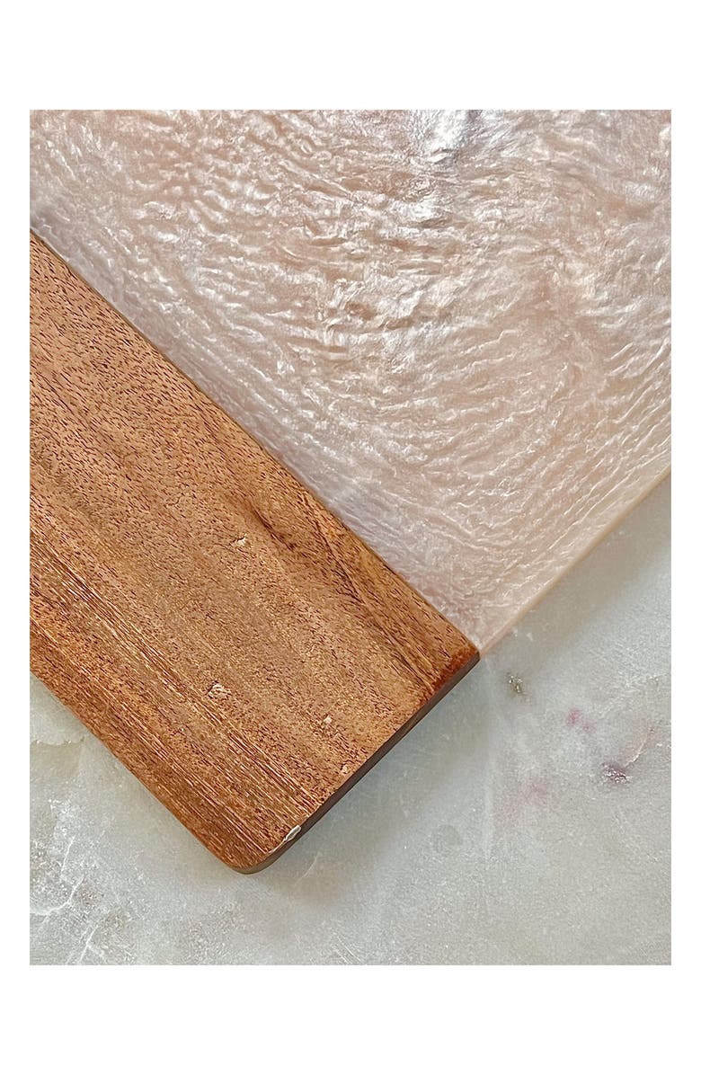 Tiramisu Ivory Resin & Wood Cheese Board, Alternate, color, Ivory