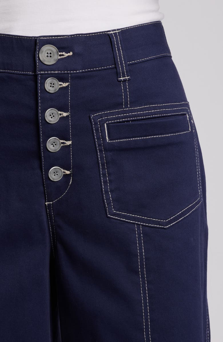 Wit & Wisdom 'Ab'Solution Skyrise High Waist Exposed Button Fly Wide Leg Pants, Alternate, color, Evening Blue