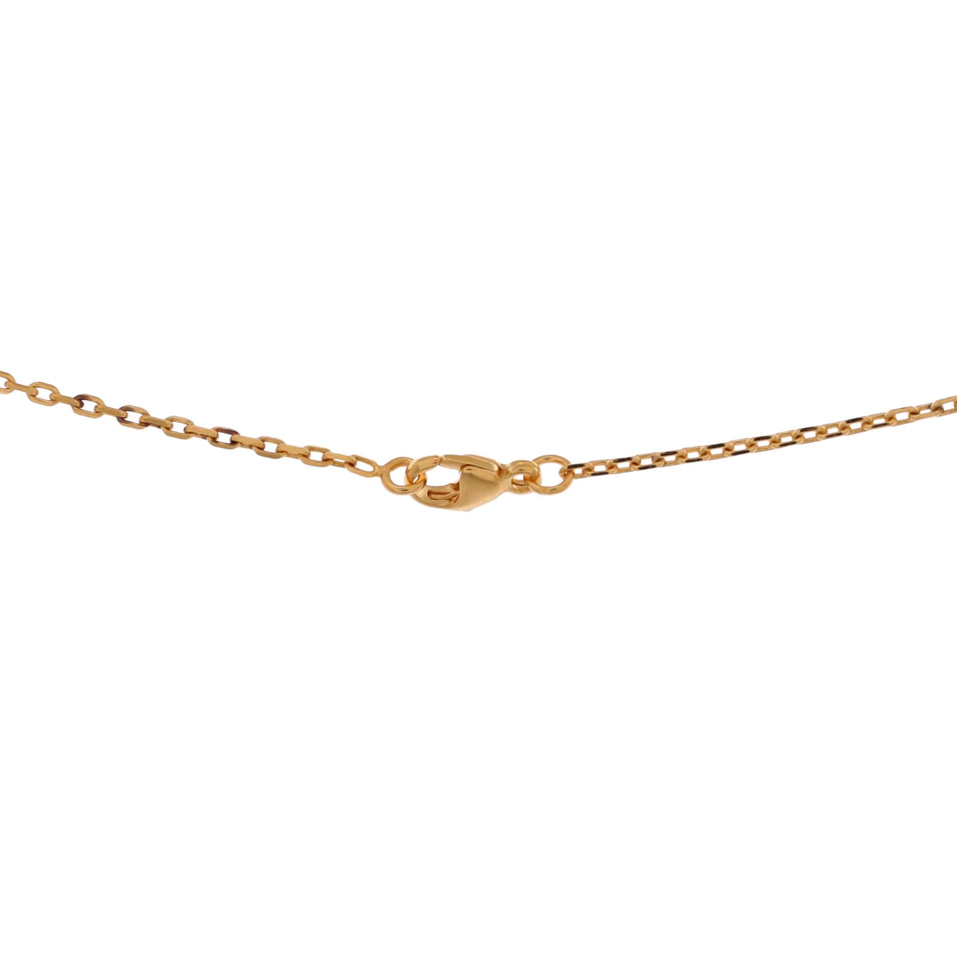 Pre-Owned Hermes Pop H Pendant Chain Necklace Metal and Enamel Mini, Alternate, color, Gold