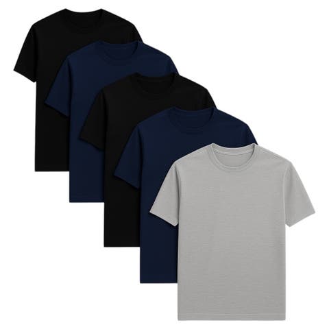 6 Pack Mens Tee Shirt 100% Cotton Super Soft