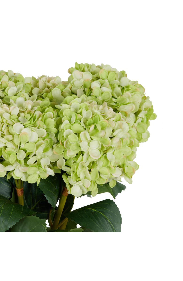 SONOMA SAGE HOME Set of Eight Green Hydrangea Artificial Flowers, Alternate, color, Green