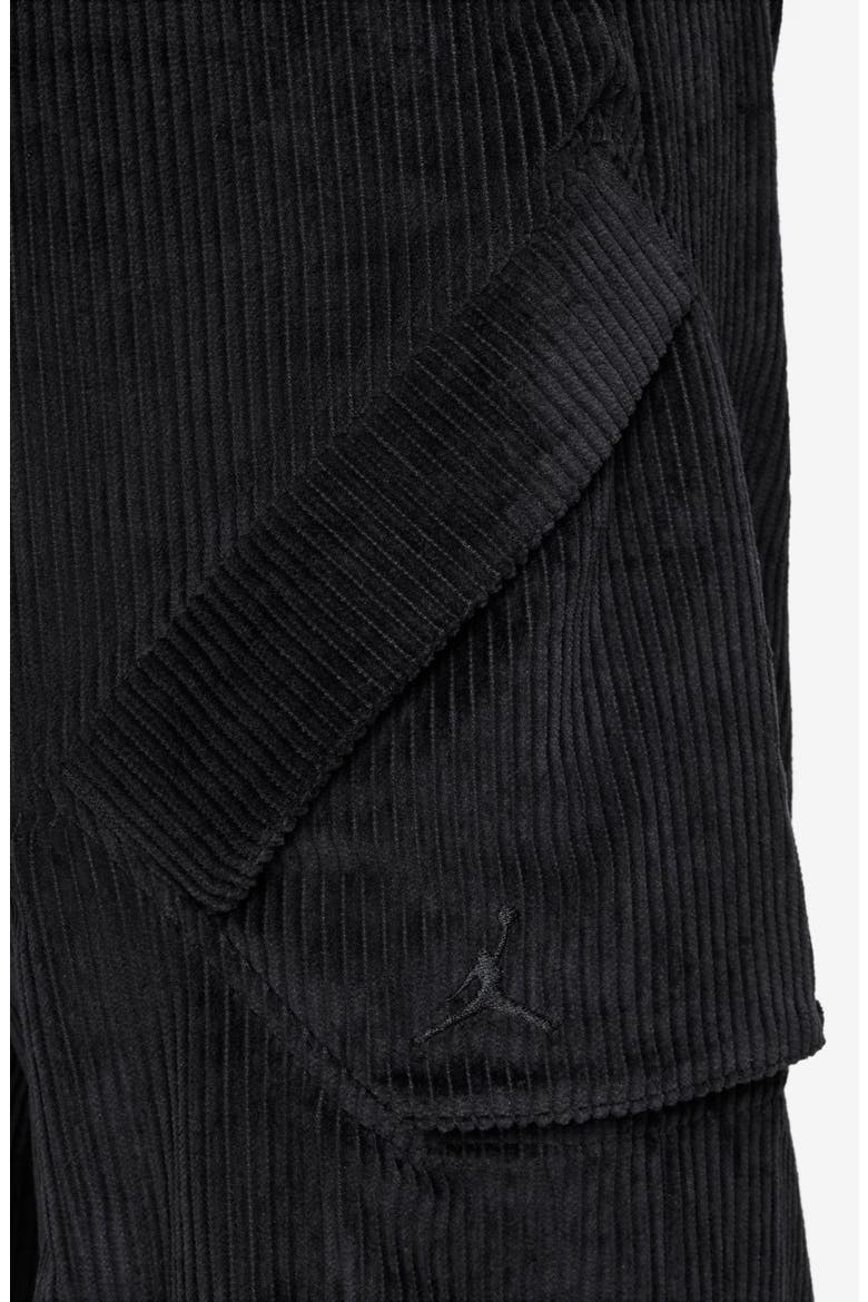 Chicago Wide Leg Cotton Corduroy Cargo Pants, Alternate, color, BLACK