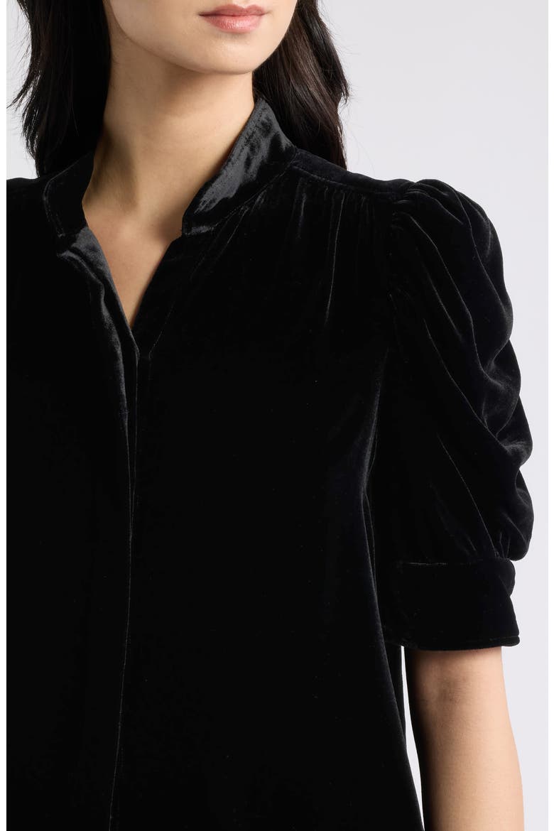 Gillian Velvet Top, Alternate, color, BLACK
