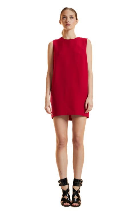 Silk Wool Mini Shift Dress