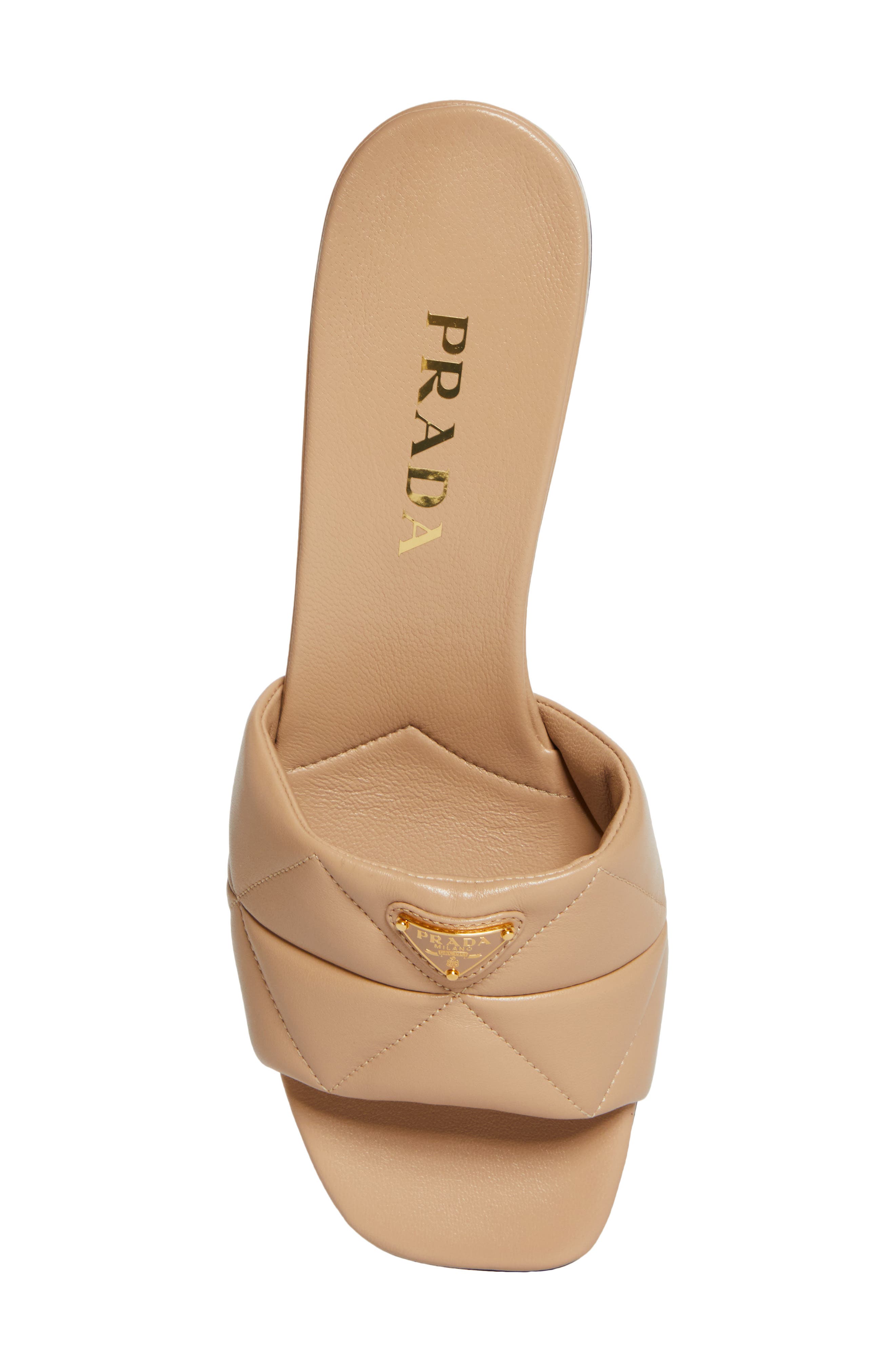 Prada Diagram Slide Sandal, Alternate, color, Sabbia