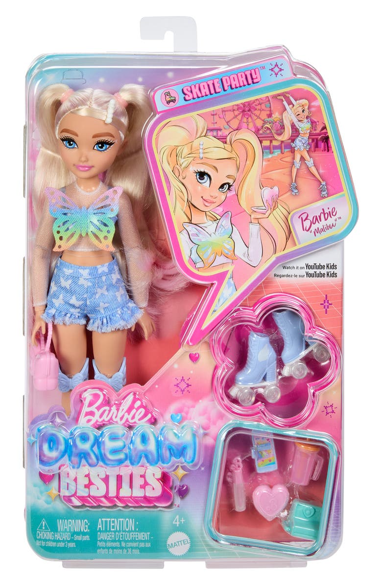 Mattel Barbie<sup>®</sup> Dream Besties Skate Party Malibu Doll, Alternate, color,
