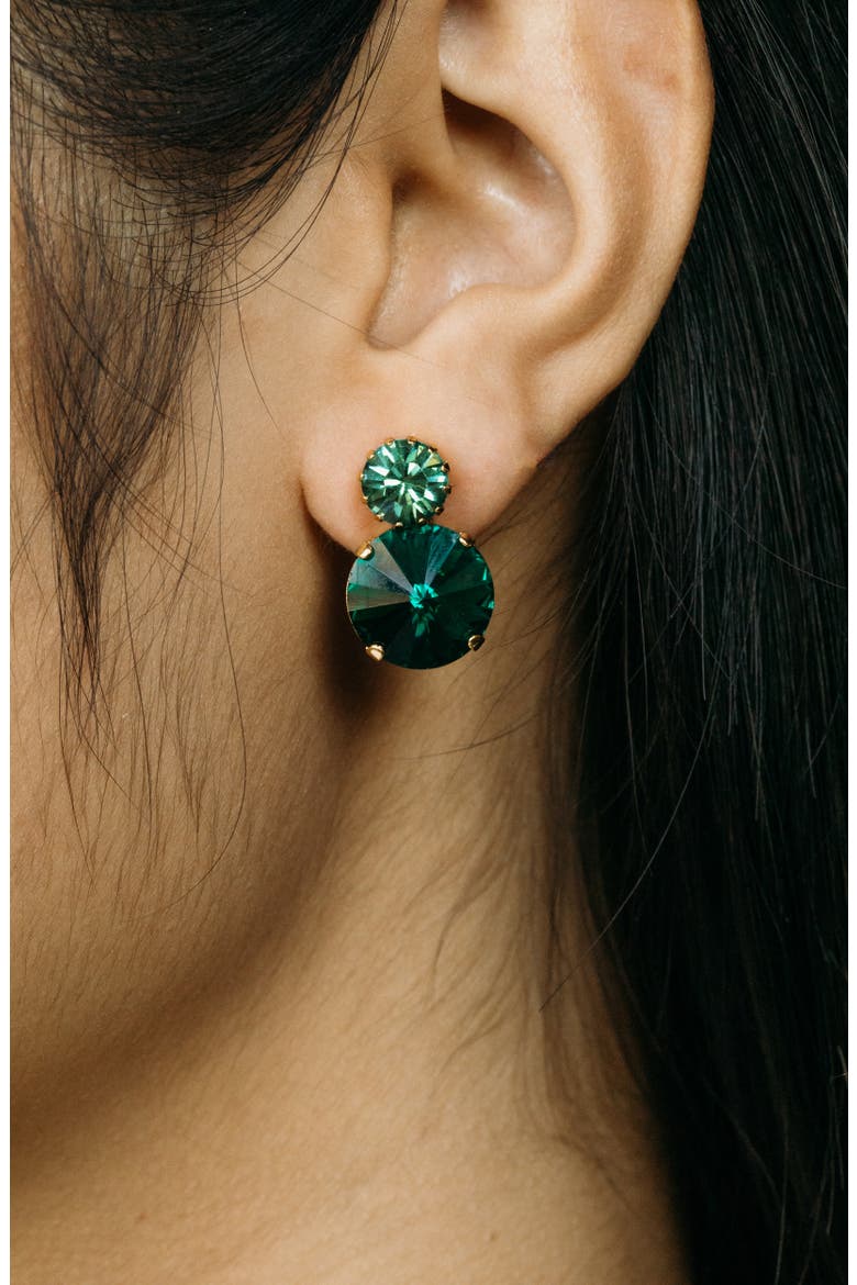 Myrla Drop Earrings, Alternate, color, EMERALD