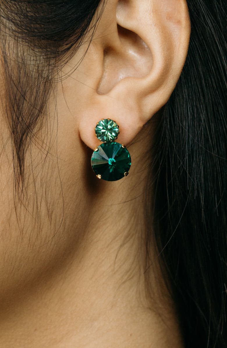 Jennifer Behr Myrla Drop Earrings, Alternate, color, Emerald