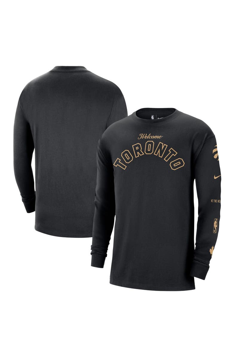 Nike Men's Nike Black Toronto Raptors 2023/24 City Edition Max90 Expressive Long Sleeve T-Shirt, Alternate, color,