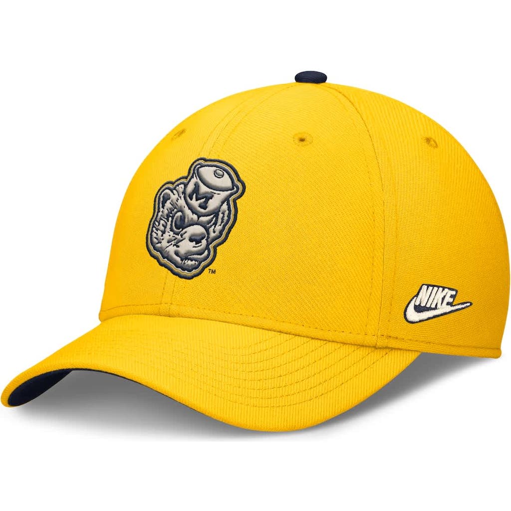 Nike Maize Michigan Wolverines Legacy Rise Performance Flex Hat In Yellow